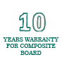 10 Years Warranty for Composite Board